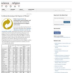 Is Atheism Increasing at the Expense of Theism? - Science and Religion Today