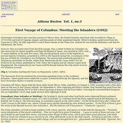 Athena Review 1,3: First Voyage of Columbus