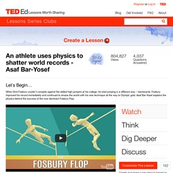 An athlete uses physics to shatter world records - Asaf Bar-Yosef
