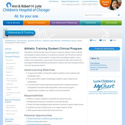 Athletic Training Student Clinical Program