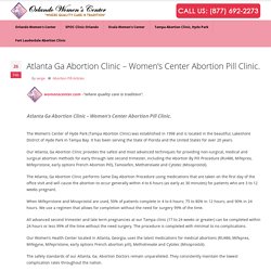 Atlanta Ga Abortion Clinic – Women’s Center Abortion Pill Clinic.
