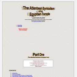 The Atlantean Symbolism of the Egyptian Temple - 1