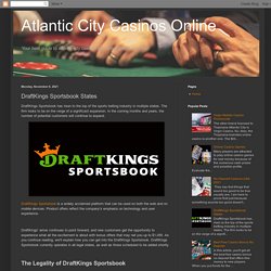 Atlantic City Casinos Online: DraftKings Sportsbook States