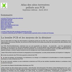 Atlas des sites pollués aux PCB