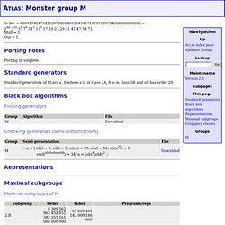 ATLAS: Monster group M