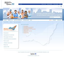 Atlas Santé Montréal - Caractéristiques de la population
