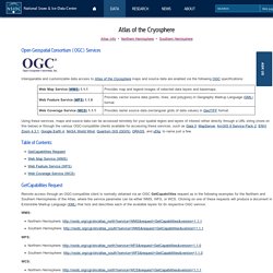 Atlas of the Cryosphere: OGC Services (WMS, WFS, WCS)