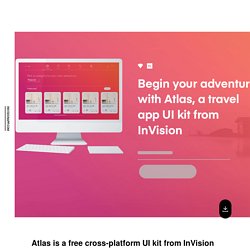 Atlas: A travel app UI kit from InVision