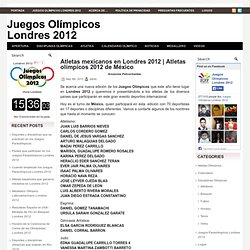 Atletas mexicanos en Londres 2012