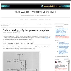 Arduino AtMega328p low power consumption » disk91.com – technology blog