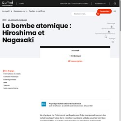Enseignement - La bombe atomique : Hiroshima et Nagasaki