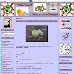 Crème pour peaux atopiques cameline/calendula/benjoin & camomille - Misstambouille chasse les produits toxiques