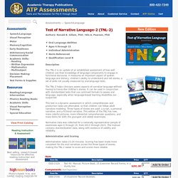 ATP: Test of Narrative Language-2 (TNL-2)