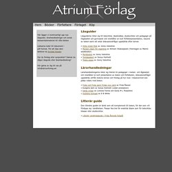 Atrium Förlag - boksamtal