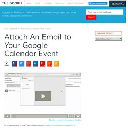 Attach An Email to Your Google Calendar Event