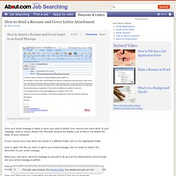 How to Attach a Resume and Cover Letter to an Email Message