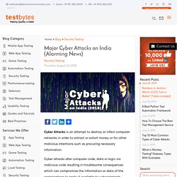 Major Cyber Attacks on India (Alarming News) - Testbytes