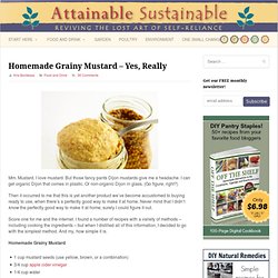 Homemade Grainy Mustard - Yes, Really - Attainable Sustainable