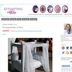 DIY Canopy Doll Bed