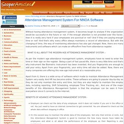 Attendance Management System For NNOA Software