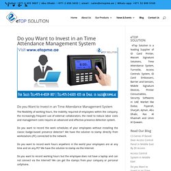 Do you Want to Invest in an Time Attendance Management System