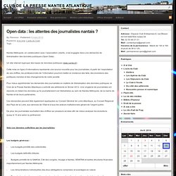 Open data : les attentes des journalistes nantais ?
