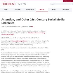 Attention, and Other 21st-Century Social Media Literacies