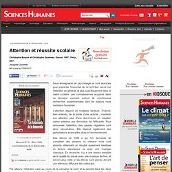 Attention et réussite scolaire - Jacques Lecomte , article Éducation
