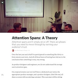 Attention Spans: A Theory — Design/UX