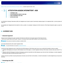 Attestation Assedic intermittent - AEM