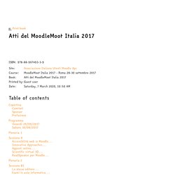 Atti del MoodleMoot Italia 2017