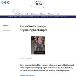 Are attitudes to rape beginning to change?