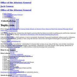 Office of the Attorney General : Cyberbullying