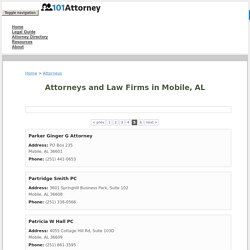 Attorney, Lawyer Mobile, AL: Attorneys and Law Firms (Page 5)