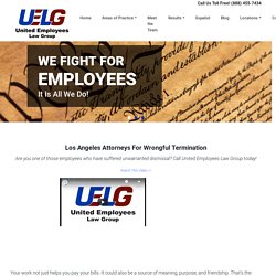 Attorneys For Wrongful Termination - UELG