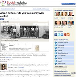 Attract customers to your community with content