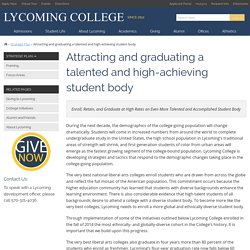 Attracting and graduating a talented and high-achieving student body - Strategic Plan
