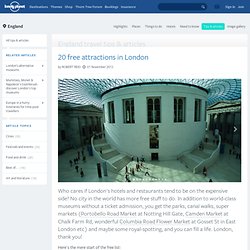 20 free attractions in London - travel tips and articles