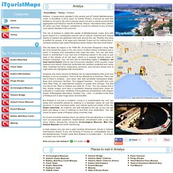 Antalya (Turkey). Tourist attractions of Antalya and sightseeings // Tourist Maps