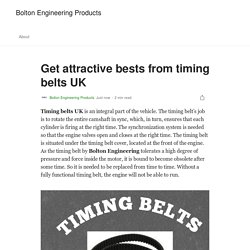 Get attractive bests from timing belts UK