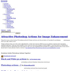 Attractive Photoshop Actions for Image Enhancement