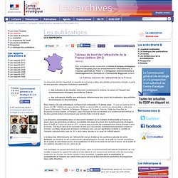 Tableau de bord de l’attractivite de la France (édition 2012