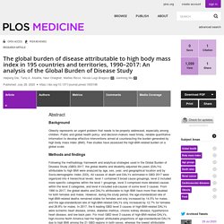 The global burden of disease attributable to high body mass index in 195 countries and territories, 1990–2017: An analysis of the Global Burden of Disease Study
