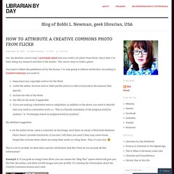 How to attribute a Creative Commons photo from Flickr