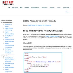 HTML Attribute VS DOM Property - Dot Net Tutorials