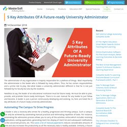 5 Key Attributes Of Future Ready University Administrator