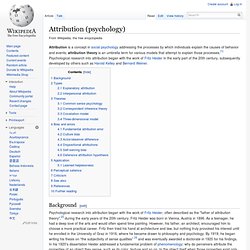 Attribution (psychology)