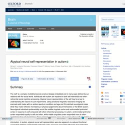 Atypical neural self-representation in autism