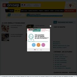 ONISEP : Au lycée général et technologique