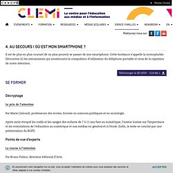 Activités autour de l'addiction au smartphone _ CLEMI